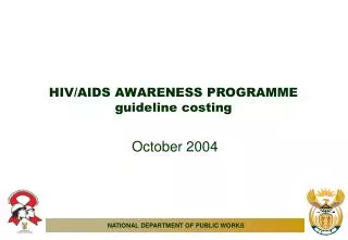 HIV/AIDS AWARENESS PROGRAMME guideline costing