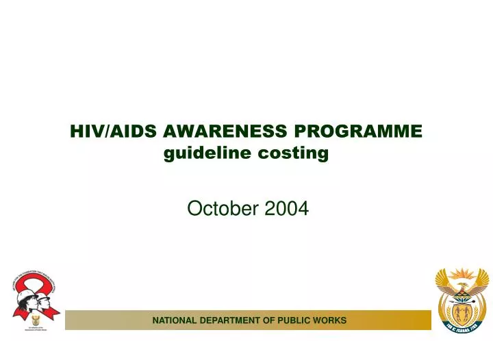 hiv aids awareness programme guideline costing