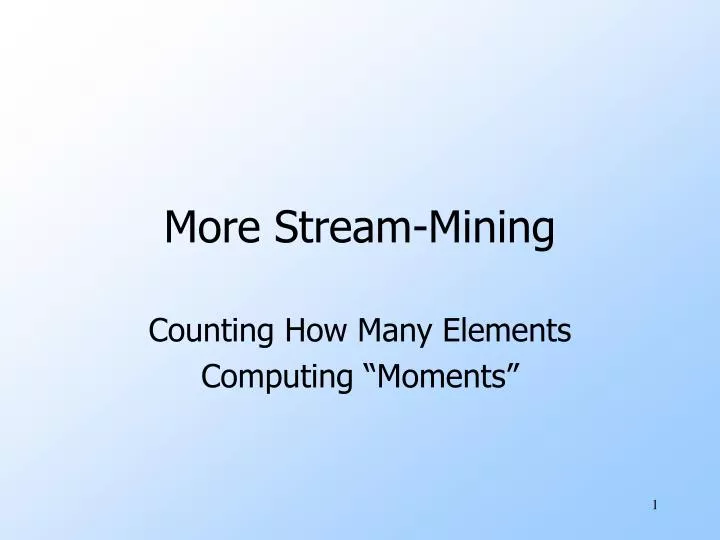 more stream mining