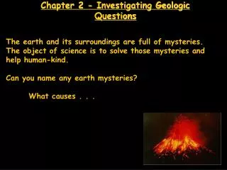 Chapter 2 - Investigating Geologic Questions