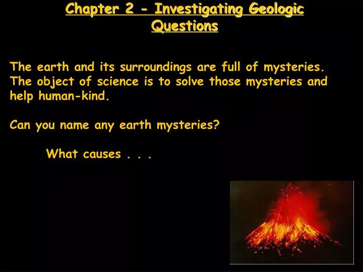 chapter 2 investigating geologic questions