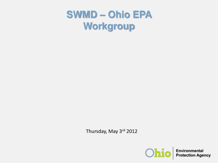 swmd ohio epa workgroup