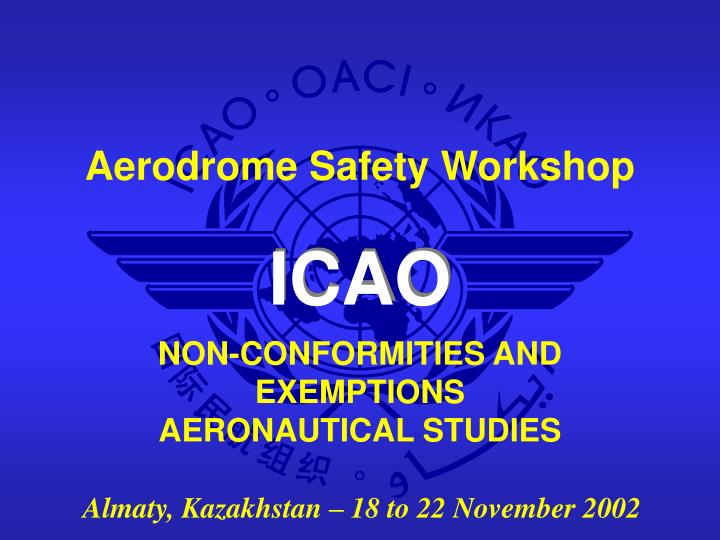 non conformities and exemptions aeronautical studies