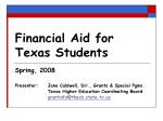Financial Aid for Texas Students - slide 1