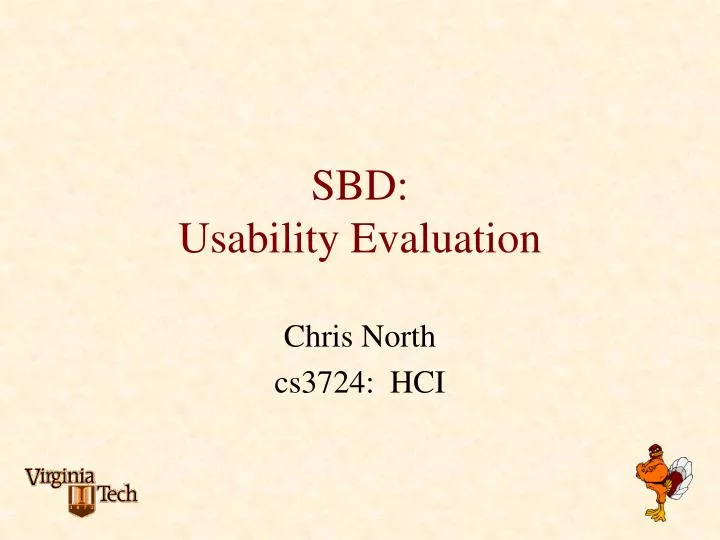 sbd usability evaluation