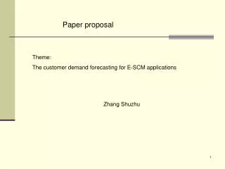 Paper proposal