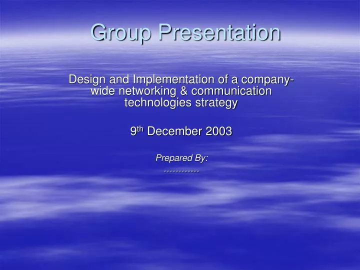 group presentation