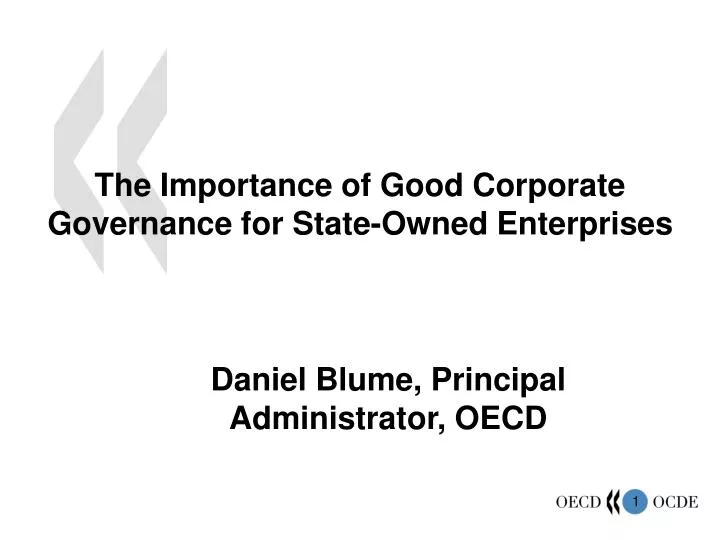 the importance of good corporate governance for state owned enterprises