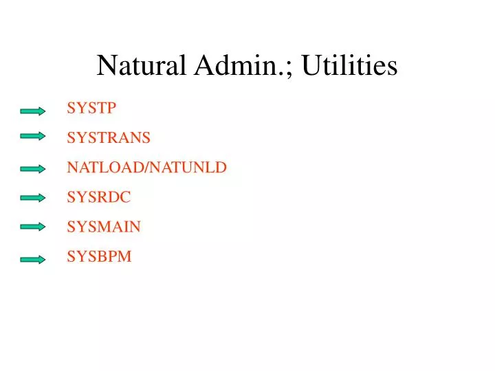 natural admin utilities