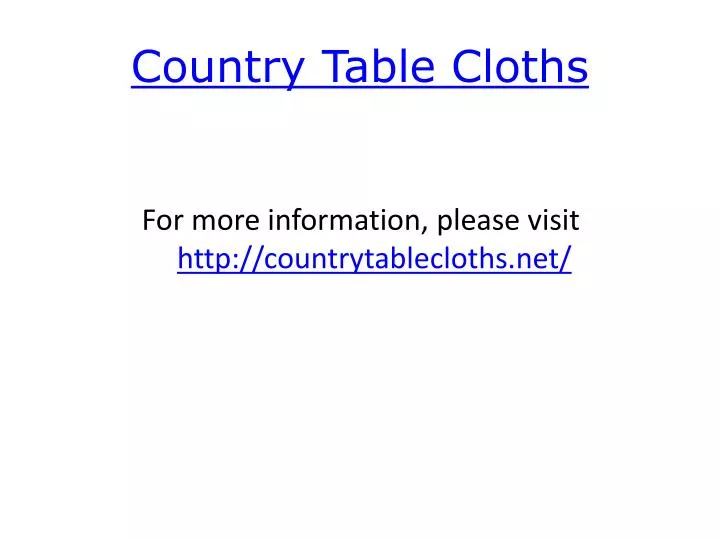 country table cloths