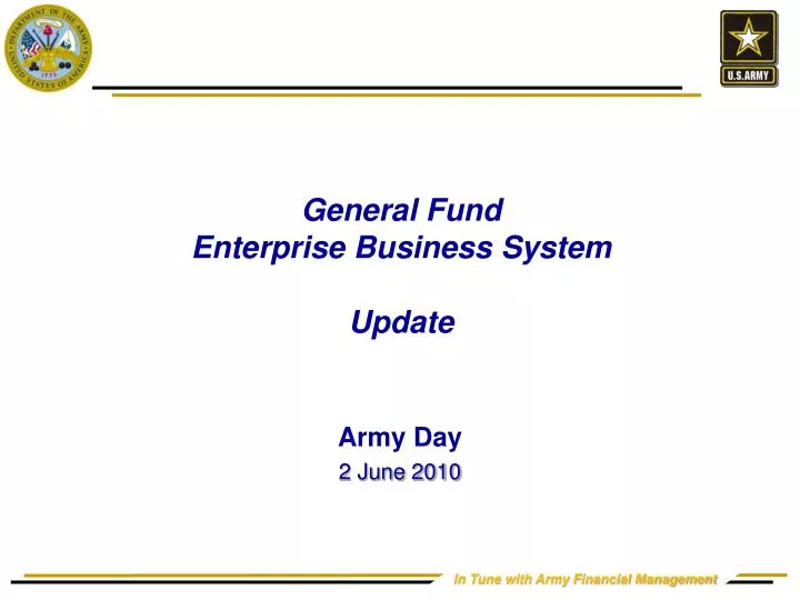 general fund enterprise business system update