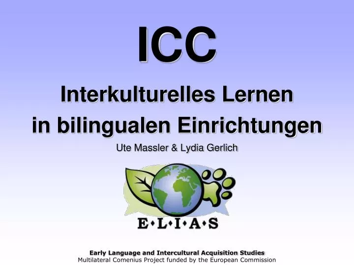 icc interkulturelles lernen in bilingualen einrichtungen ute massler lydia gerlich
