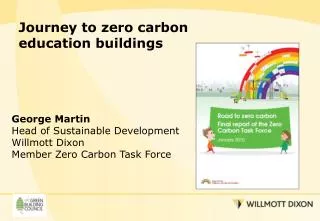 Journey to zero carbon education buildings