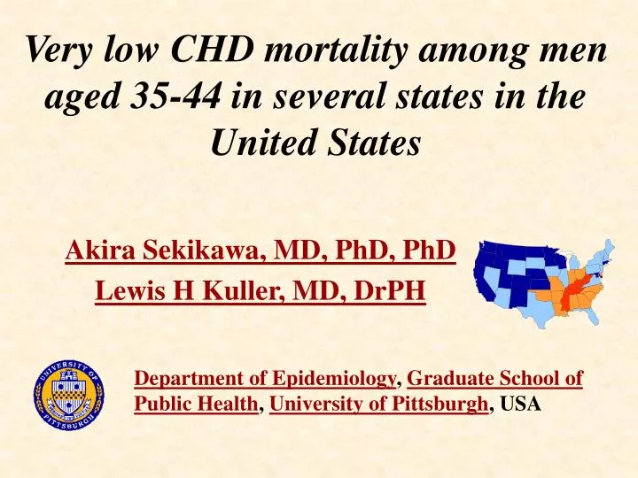 very low chd mortality among men aged 35 44 in several states in the united states