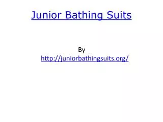 Junior Bathing Suits
