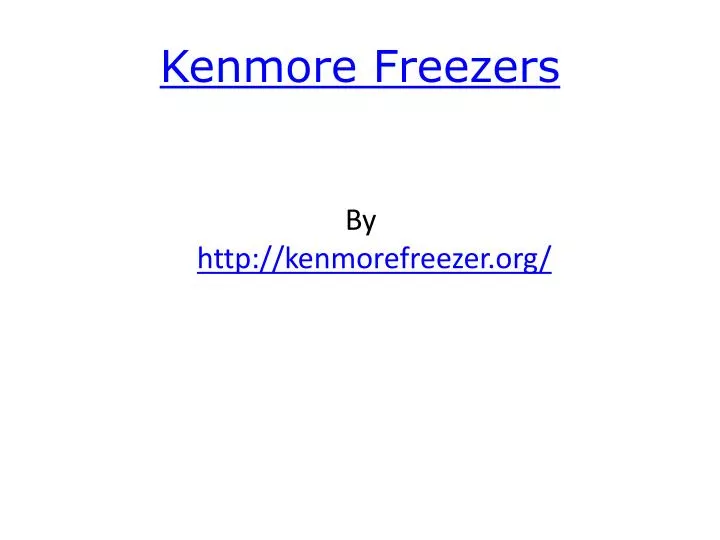 kenmore freezers