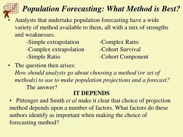 population forecasting what method is best