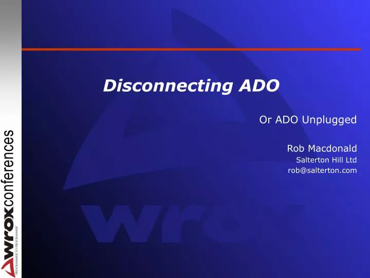 disconnecting ado