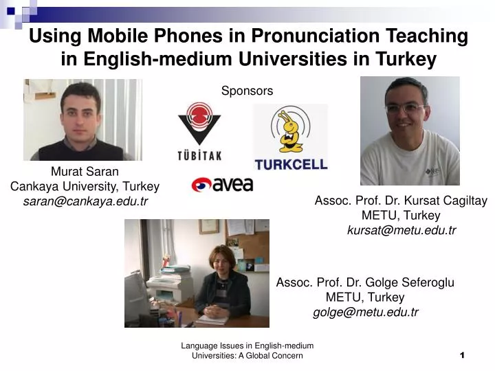 using mobile phones in pronunciation teaching in english medium universities in turkey
