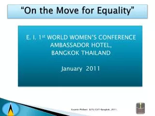 “On the Move for Equality”