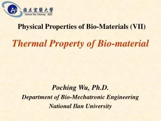 Thermal Property of Bio-material