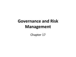 Governance and Risk Management