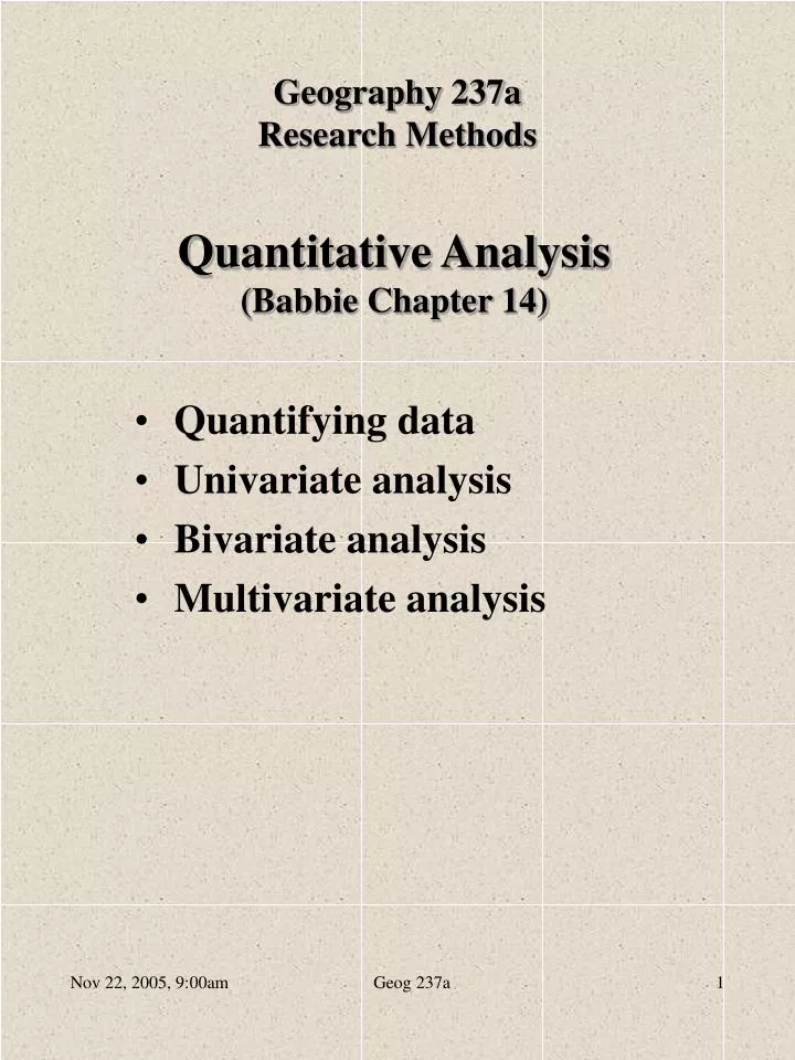 quantitative analysis babbie chapter 14