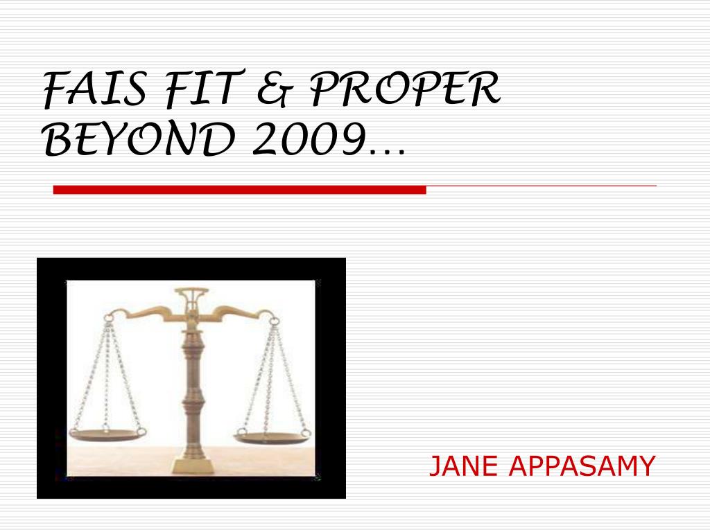 PPT - Evolving Standards in Financial Planning: The Fit and Proper ...