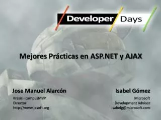 Mejores Prácticas en ASP.NET y AJAX