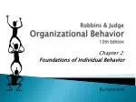 PPT - Organizational Behavior 11e - Stephen P. Robbins PowerPoint ...