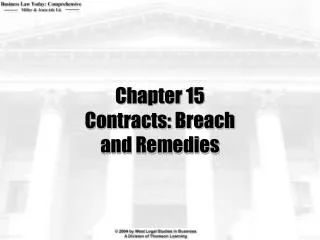 Chapter 15 Contracts: Breach and Remedies