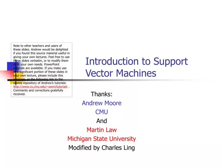 introduction to support vector machines