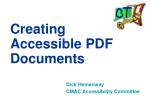 Creating Accessible PDF Documents - slide 1