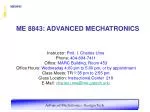 ME 8843: ADVANCED MECHATRONICS - slide 1