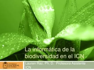 La inform á tica de la biodiversidad en el ICN
