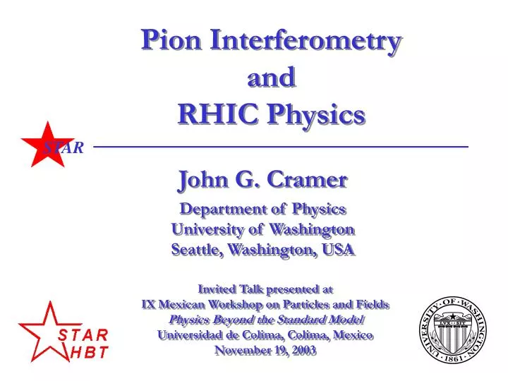 pion interferometry and rhic physics