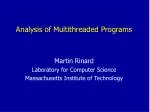 Analysis of Multithreaded Programs - slide 1