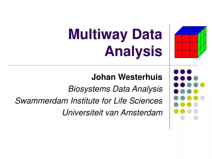 multiway data analysis