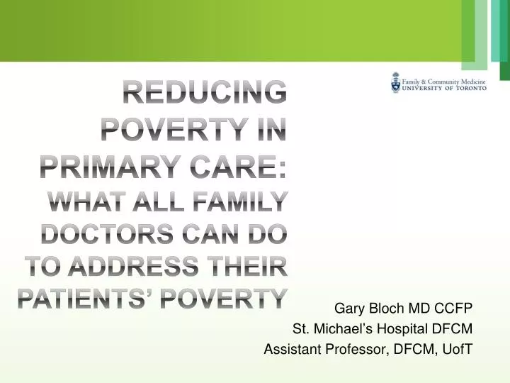 reducing poverty in primary care what all family doctors can do to address their patients poverty
