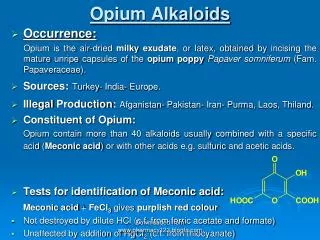 Opium Alkaloids