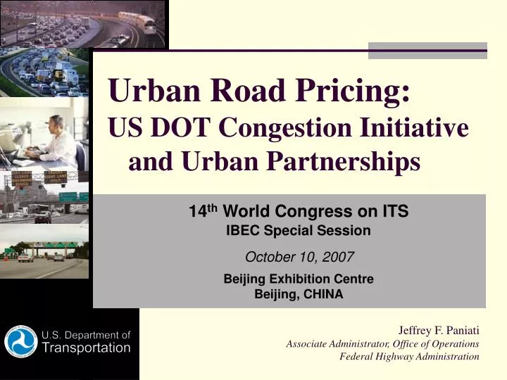 urban road pricing us dot congestion initiative and urban partnerships