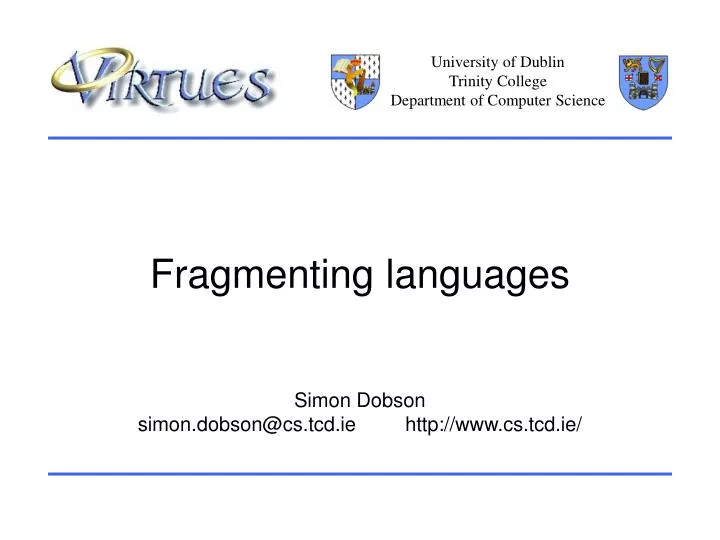 fragmenting languages