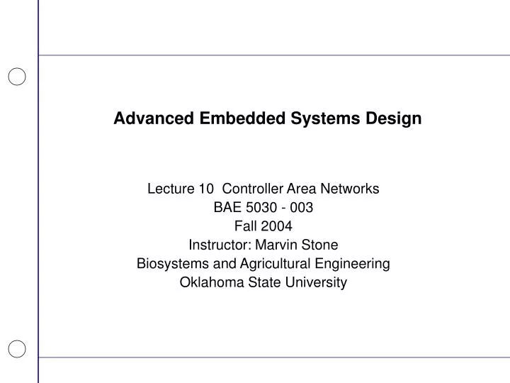 advanced embedded systems design