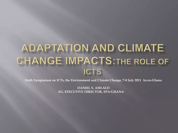 adaptation and climate change impacts the role of icts