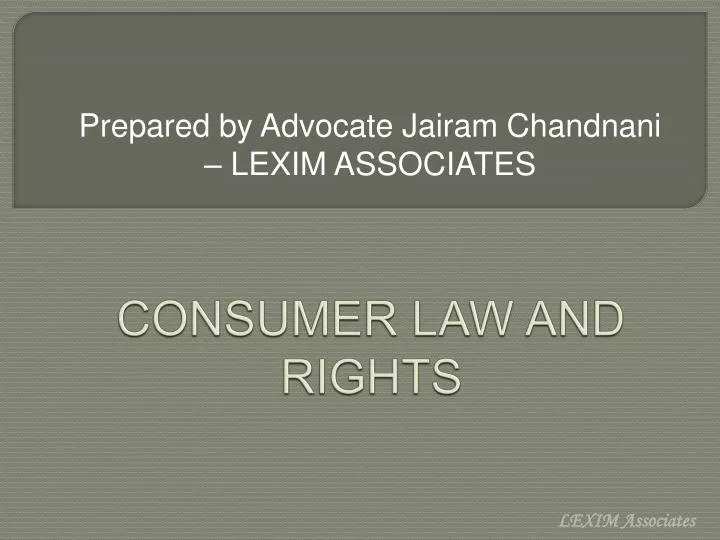 consumer law and rights
