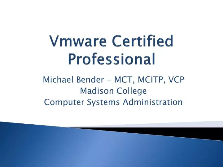 vmware certified professional