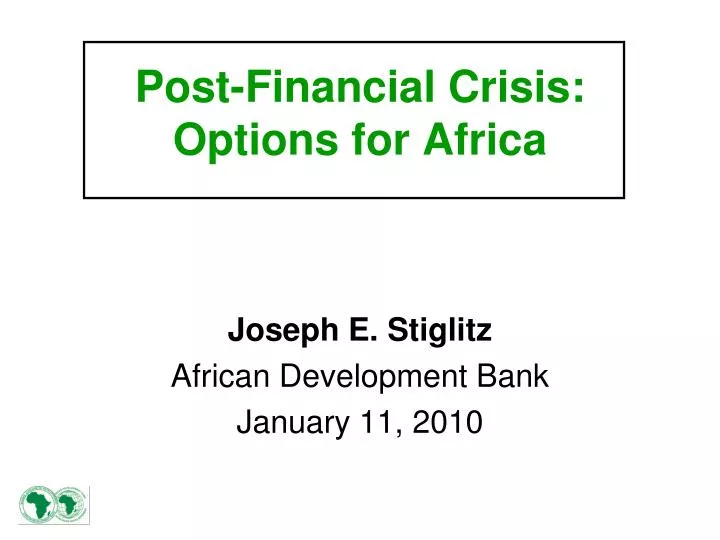 post financial crisis options for africa