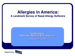 Allergies in America: A Landmark Survey of Nasal Allergy Sufferers