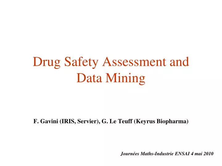 drug safety assessment and data mining