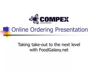 Online Ordering Presentation